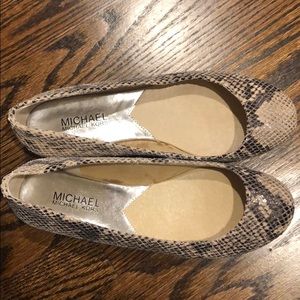Michael kors snake skin flats